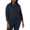 Amazon Essentials Women’s Fleece Crewneck Long Sleeve Pullover Sweatshirt (Available in Plus Size)(Navy Cheetah)