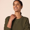 Amazon Essentials Women’s Fleece Crewneck Long Sleeve Pullover Sweatshirt (Available in Plus Size)(Olive)