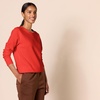 Amazon Essentials Women’s Fleece Crewneck Long Sleeve Pullover Sweatshirt (Available in Plus Size)(Red)
