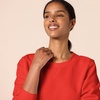 Amazon Essentials Women’s Fleece Crewneck Long Sleeve Pullover Sweatshirt (Available in Plus Size)(Red)