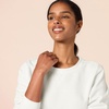 Amazon Essentials Women’s Fleece Crewneck Long Sleeve Pullover Sweatshirt (Available in Plus Size)(White)
