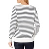 Amazon Essentials Women’s Fleece Crewneck Long Sleeve Pullover Sweatshirt (Available in Plus Size)(White Stripe)