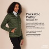 Amazon Essentials Women’s Lightweight Long-Sleeve Water-Resistant Packable Puffer Jacket (Available in Plus Size)(Red)