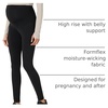 Amazon Essentials Women’s Maternity High-Rise Over the Belly Formflex Full Length Legging, Soft, Moisture Wicking(Black)