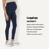 Amazon Essentials Women’s Maternity High-Rise Over the Belly Formflex Full Length Legging, Soft, Moisture Wicking(Navy)
