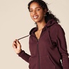 Amazon Essentials Women’s Midweight Fleece Full-Zip Hoodie with Drawstring (Available in Plus Size)(Burgundy)