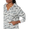 Amazon Essentials Women’s Midweight Fleece Full-Zip Hoodie with Drawstring (Available in Plus Size)(Grey Camo)