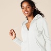 Amazon Essentials Women’s Midweight Fleece Full-Zip Hoodie with Drawstring (Available in Plus Size)(Ivory)