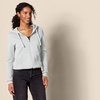 Amazon Essentials Women’s Midweight Fleece Full-Zip Hoodie with Drawstring (Available in Plus Size)(Light Grey Heather)