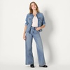 Amazon Essentials Women’s Oversized-Fit Rigid Denim Trucker Jacket(Authentic Medium Wash)
