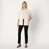 Amazon Essentials Women’s Oversized-Fit Rigid Denim Trucker Jacket(Ecru)