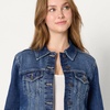 Amazon Essentials Women’s Oversized-Fit Rigid Denim Trucker Jacket(Stone Dark Wash)