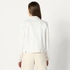 Amazon Essentials Women’s Oversized-Fit Rigid Denim Trucker Jacket(White)