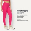 Amazon Essentials Women’s Power Sculpt High Rise 7/8 Workout Length Legging with 25″ Inseam(Hot Pink)