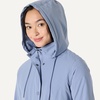 Amazon Essentials Women’s Regular-Fit Lightweight Waterproof Long Hooded Rain Jacket(Dusty Blue)