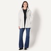 Amazon Essentials Women’s Regular-Fit Lightweight Waterproof Long Hooded Rain Jacket(Eggshell White)