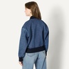 Amazon Essentials Women’s Relaxed-Fit Denim Bomber Jacket(Medium Blue Vintage)
