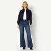 Amazon Essentials Women’s Relaxed-Fit Denim Bomber Jacket(Rinse Denim)