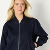 Amazon Essentials Women’s Relaxed-Fit Denim Bomber Jacket(Rinse Denim)