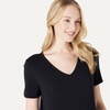 Amazon Essentials Women’s Soft Cotton Modal Short Sleeve T-Shirt and Pant Pajama Set(Black)