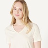 Amazon Essentials Women’s Soft Cotton Modal Short Sleeve T-Shirt and Pant Pajama Set(Ivory)