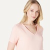 Amazon Essentials Women’s Soft Cotton Modal Short Sleeve T-Shirt and Pant Pajama Set(Light Pink)