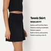 Amazon Essentials Women’s Tennis Skirt with Built-in Shorts(Black)