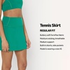 Amazon Essentials Women’s Tennis Skirt with Built-in Shorts(Emerald Green)