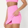 Amazon Essentials Women’s Tennis Skirt with Built-in Shorts(Pink)