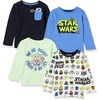 Amazon Essentials Disney | Marvel | Star Wars Boys and Toddlers’ Long-Sleeve T-Shirts (Previously Spotted Zebra), Pack of 4(Star Wars Logo)