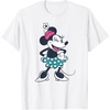 Amazon Essentials Disney Standing and Winking Retro Minnie T-Shirt(White)