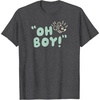Amazon Essentials Men’s Mickey Oh Boy T-Shirt, Black, Small(Dark Heather Grey)