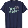 Amazon Essentials Men’s Mickey Oh Boy T-Shirt, Black, Small(Navy Blue)