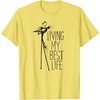 Amazon Essentials Men’s Nightmare Before Christmas Jack Living My Best Life Graphic T-Shirt, White, Small(Lemon Yellow)