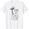 Amazon Essentials Men’s Nightmare Before Christmas Jack Living My Best Life Graphic T-Shirt, White, Small(White)