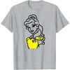 Amazon Essentials Men’s Princess Belle Linework Portrait T-Shirt, White, Small(Heather Grey)