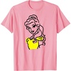 Amazon Essentials Men’s Princess Belle Linework Portrait T-Shirt, White, Small(Pink)