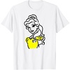 Amazon Essentials Men’s Princess Belle Linework Portrait T-Shirt, White, Small(White)