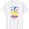 Amazon Essentials Nightmare Before Christmas Teamwork Makes the Scream Work T-Shirt(White)