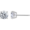 Amazon Essentials Platinum-Plated Sterling Silver Infinite Elements Cubic Zirconia Round-Cut Stud Earrings, Classic Jewelry