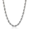 Amazon Essentials Stainless Steel 6MM Rope Chain Necklace, 24″