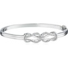 Amazon Essentials Sterling Silver Diamond Double Knot Bangle Bracelet, 7″ (0.25 cttw, J Color, I3 Clarity)