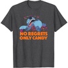 Amazon Essentials Stitch Halloween No Regrets Only Candy T-Shirt(Dark Heather Grey)