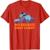 Amazon Essentials Stitch Halloween No Regrets Only Candy T-Shirt(Red)