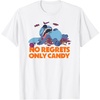 Amazon Essentials Stitch Halloween No Regrets Only Candy T-Shirt(White)