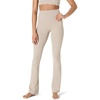 Amazon Essentials Women’s Active FormFlex Buttery Soft Flared Leggings, High Waist Bootcut Yoga Pants, 31.5″ Inseam(Taupe)