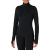 Amazon Essentials Women’s Active FormFlex Buttery Soft Slim Fit Quarter Zip Long Sleeve Pullover Jacket, Moisture Wicking(Black)