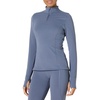 Amazon Essentials Women’s Active FormFlex Buttery Soft Slim Fit Quarter Zip Long Sleeve Pullover Jacket, Moisture Wicking(Slate Grey)
