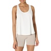 Amazon Essentials Women’s Active Soft Cotton Modal Yoga Workout Racerback Tank Top, Relaxed-Fit(White)