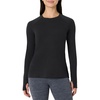 Amazon Essentials Women’s Athletic Soft Performance Lightweight Stretch Long Sleeve Layering Workout Top with Thumbholes(Space Dye Black)